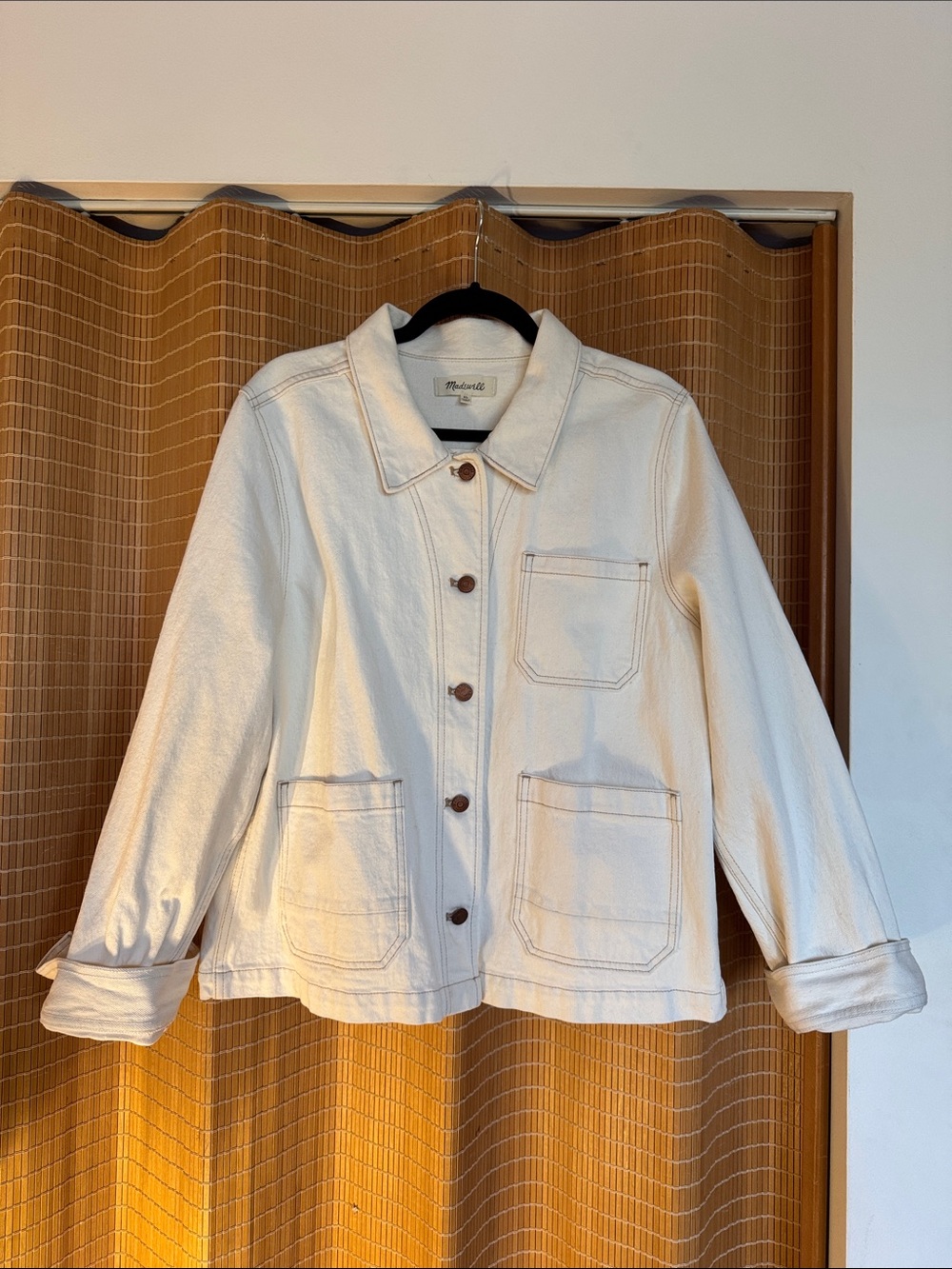 Madewell Cream Denim Chore Coat